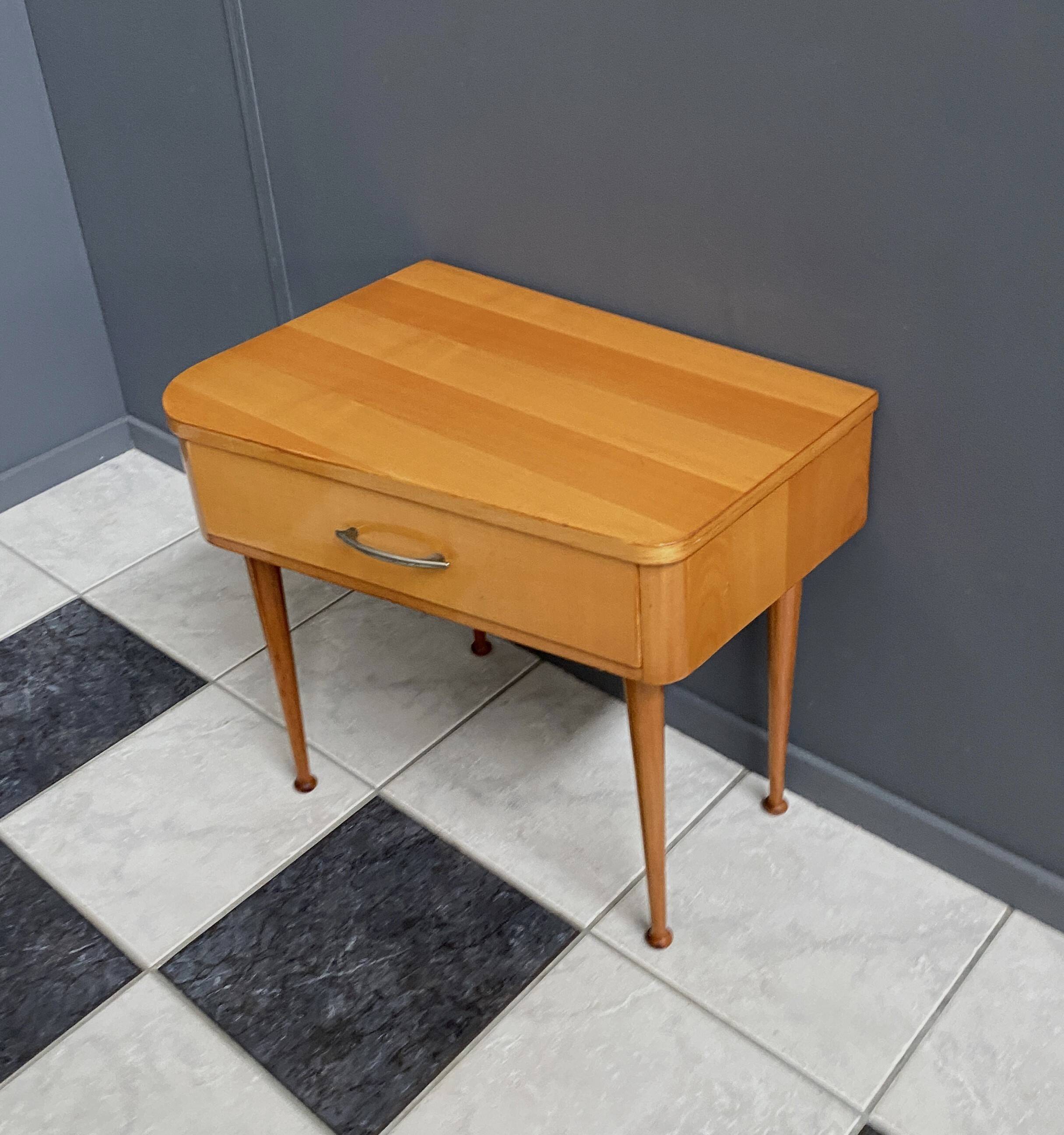 small hallway cabinet in unusual shape 1960s