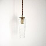 Suspension en verre ciselé