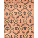 Geometric pattern turkish runner rug 350x85cm