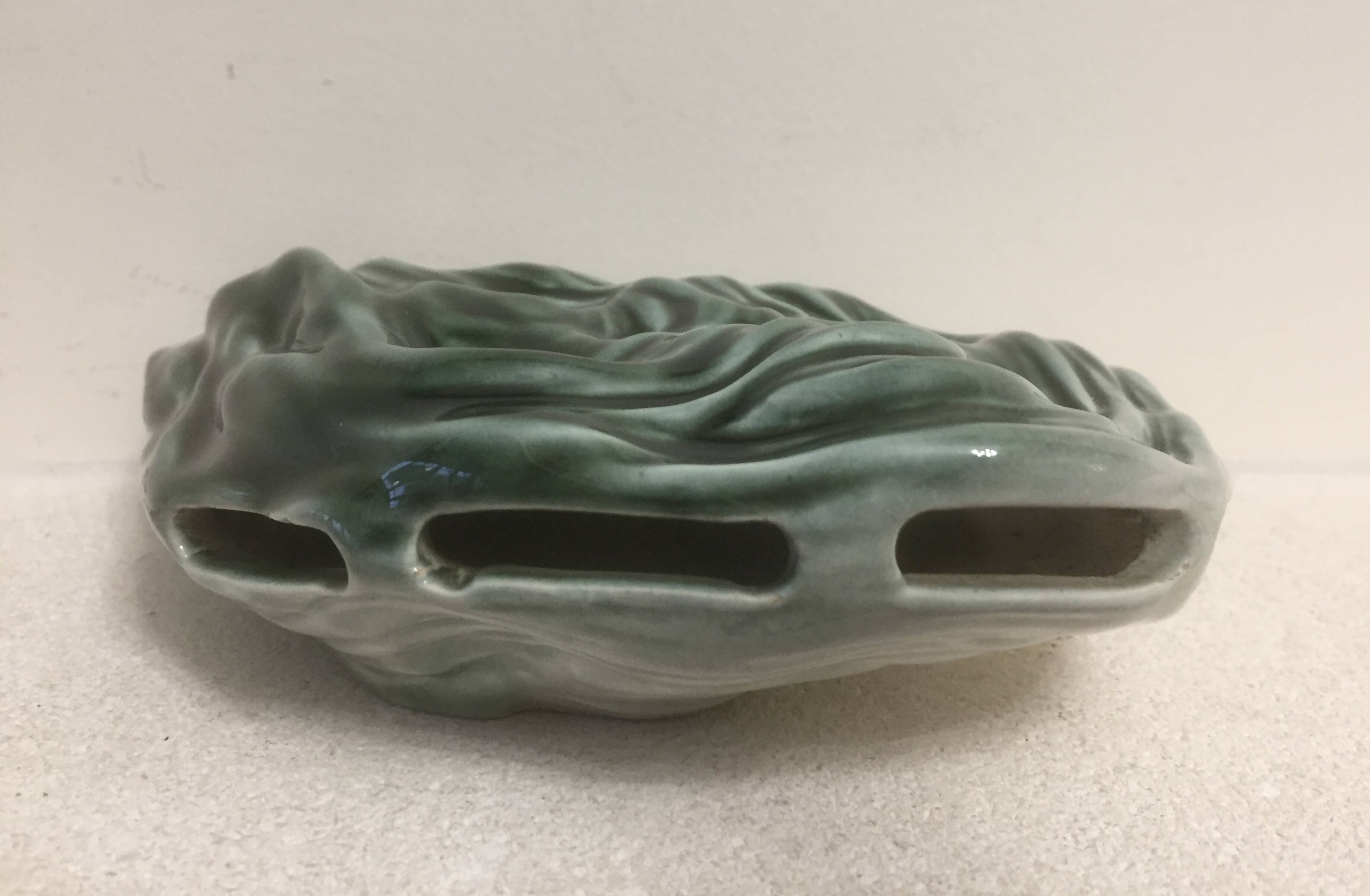 Holder for 12 oyster forks - slip - ceramic - vintage