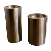 Salière et poivrière en acier Stelton design scandinave Cylinda, Arne Jacobsen
