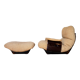 Armchair and its ottoman Safi/Marsala by Michel Ducaroy, edition Ligne Roset 1970