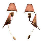 Paire d'appliques 1950 design scandinave.