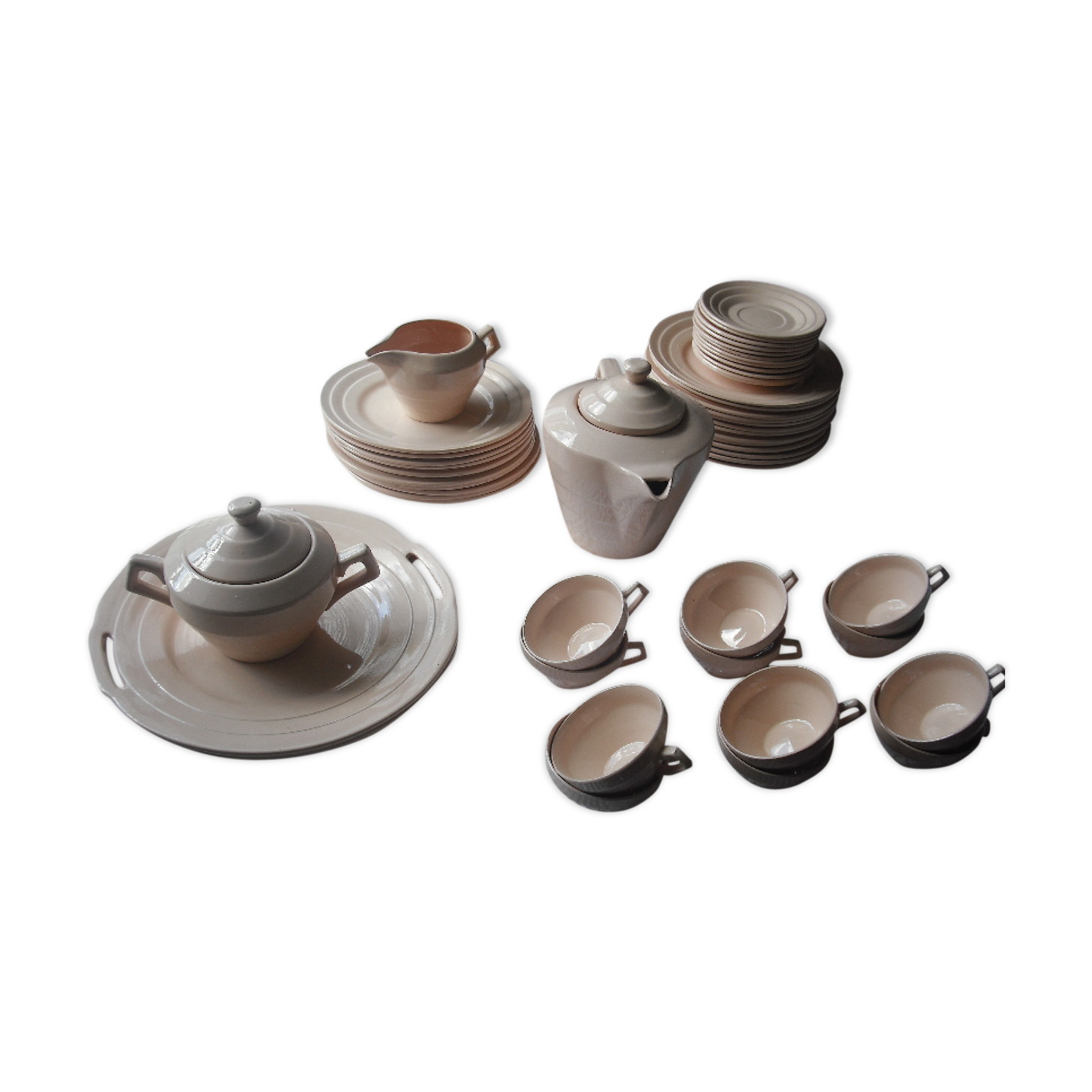 Coffee service powder pink 52 parts 1930