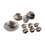 Service à café rose poudré 52 pièces 1930