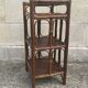 Petite étagère vintage en bois et rotin
