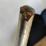 Jacques Hitier Chair 1950 Tubauto Red Bakelite Style Seat