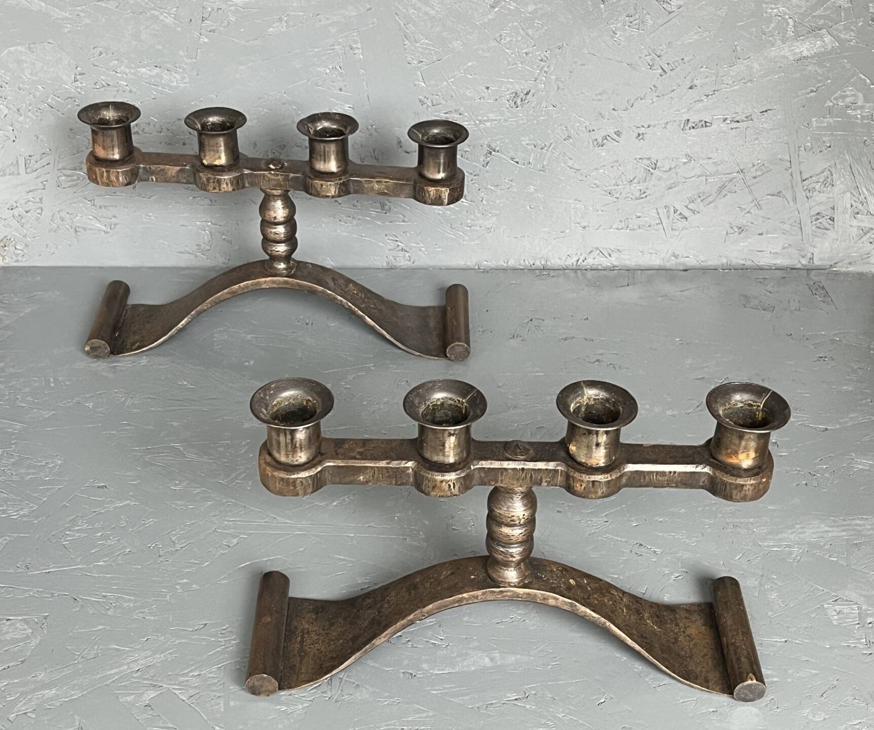 Pair of Art Deco candlesticks from the 1930s by Charles Piguet