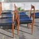 Lot of 6 scandinavian chairs in teak and skai 60