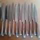 12 silver metal knives, filet model
