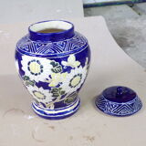 Pot ceramique bleu