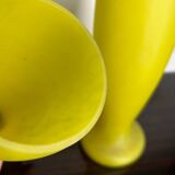 Pair of Art Deco yellow glass paste vases