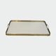 Rectangular Service Tray with Openwork Gallery in Brass. French Work
