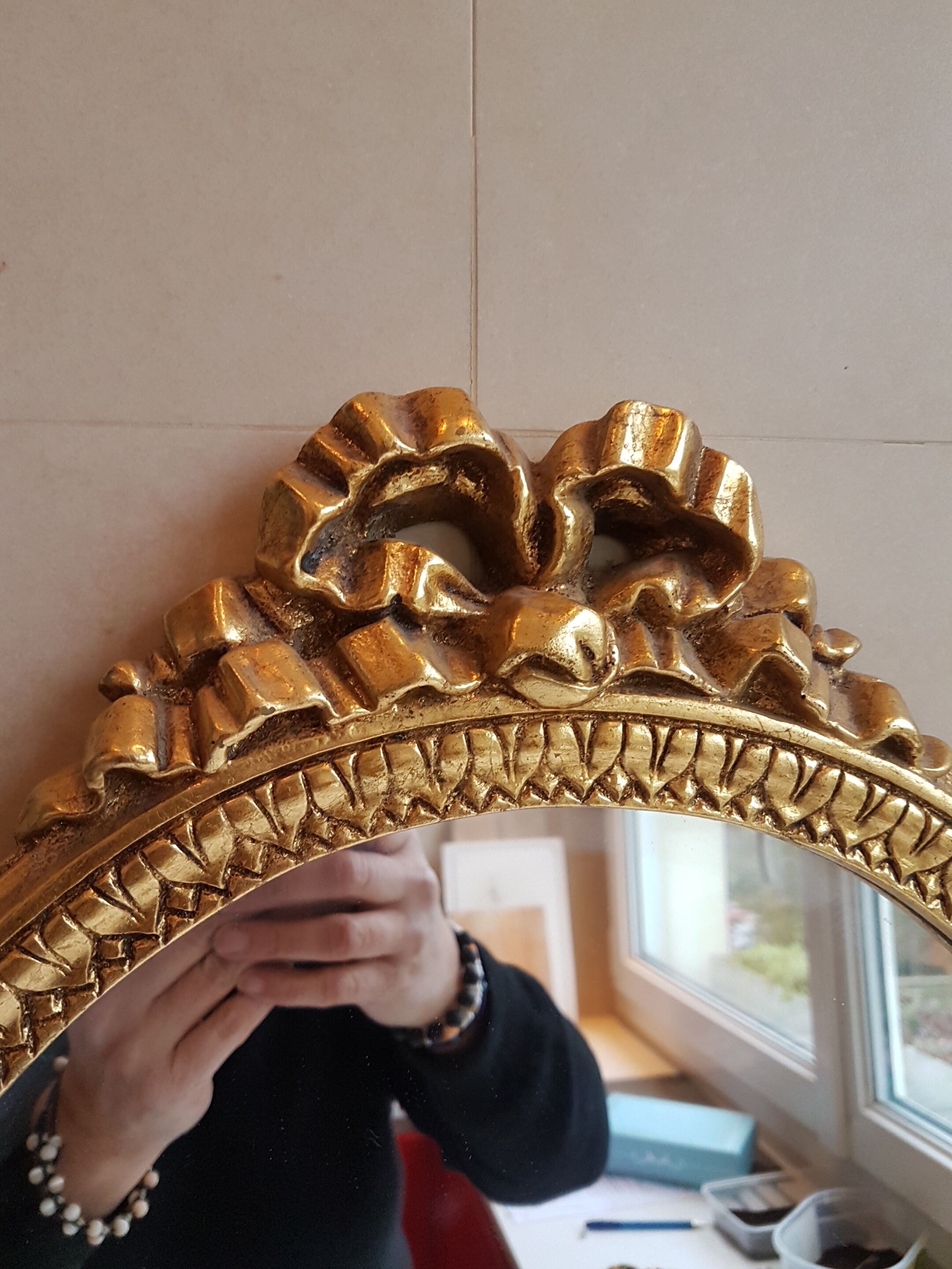 Mirror gilded ribbon 64 x 42 cm