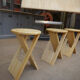 4 tabourets design pliants Adrian Reed, modèle Suzy
