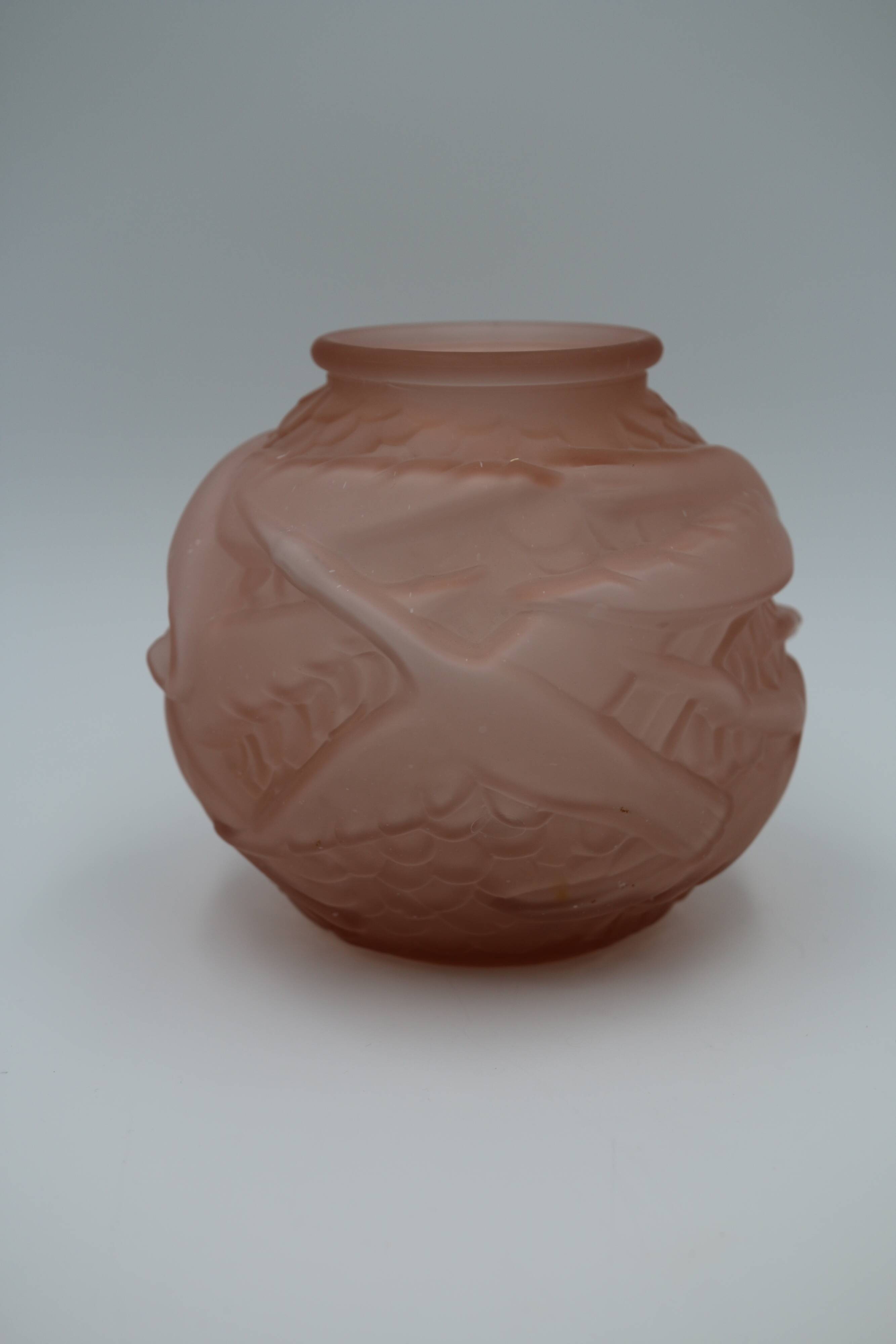 Art Deco glass ball vase