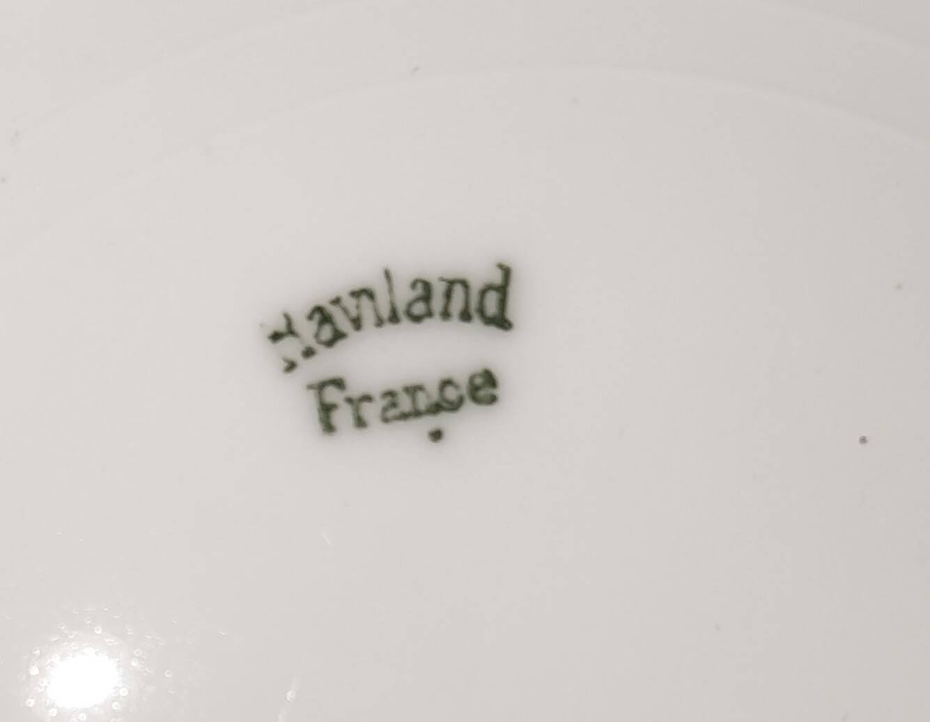 Flat plate in Limoges porcelain – Havland – Floral decoration