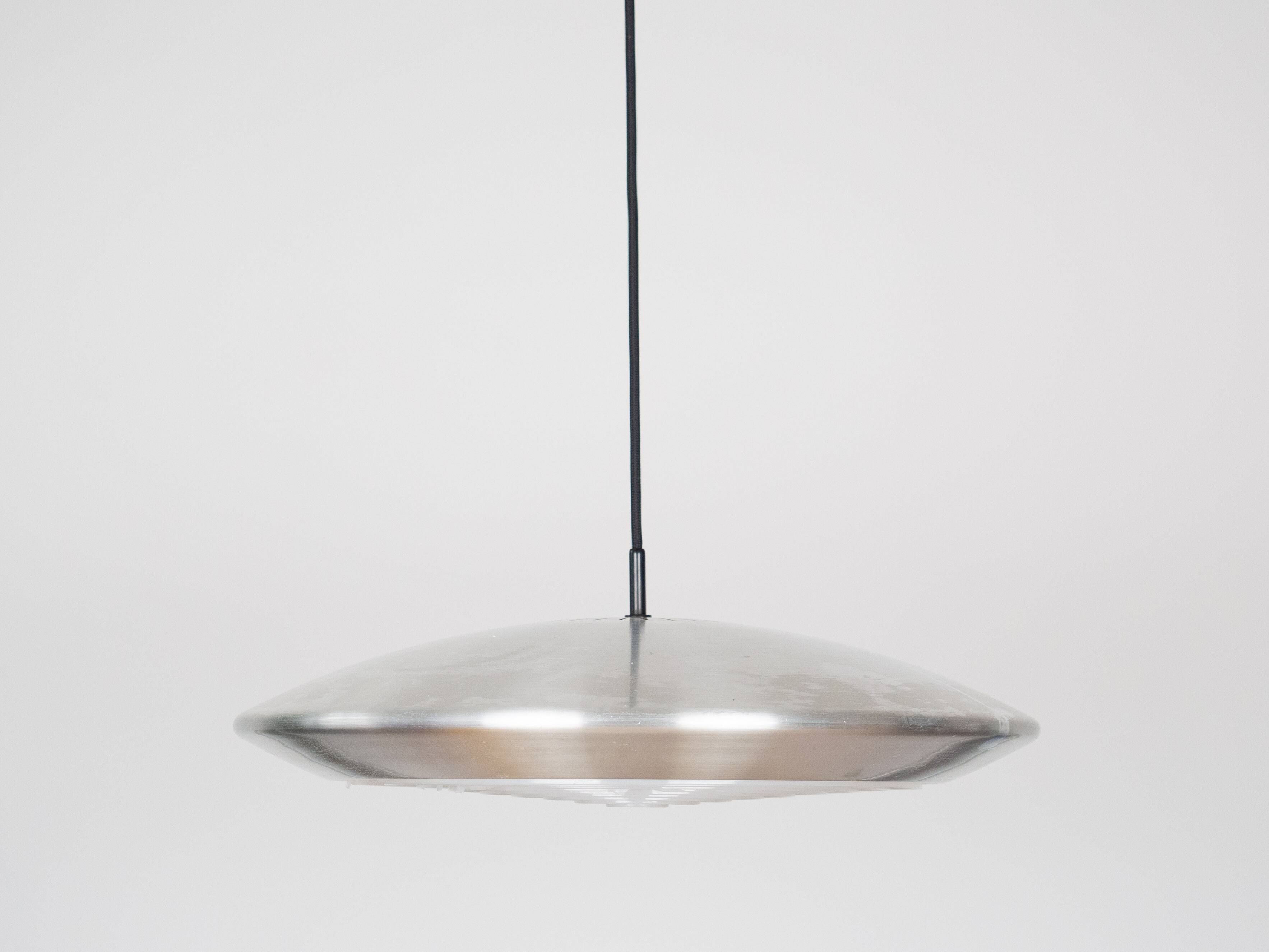 Danish vintage pendant lamp Diskos by Jo Hammerborg, Fog og Morup, 1965