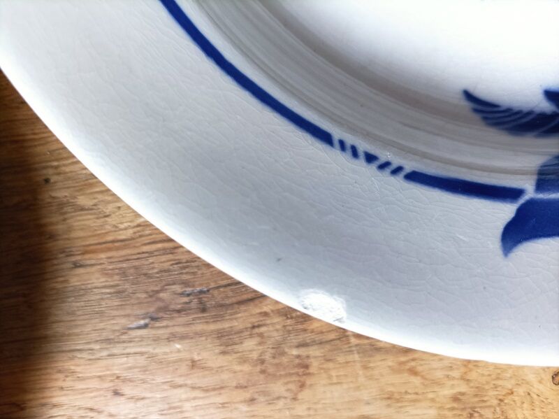 Set of 5 hollow plates St Amand in ceramic