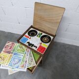 Unique table de chevet jeux 1960 15 jeux complets pieds compas 1960