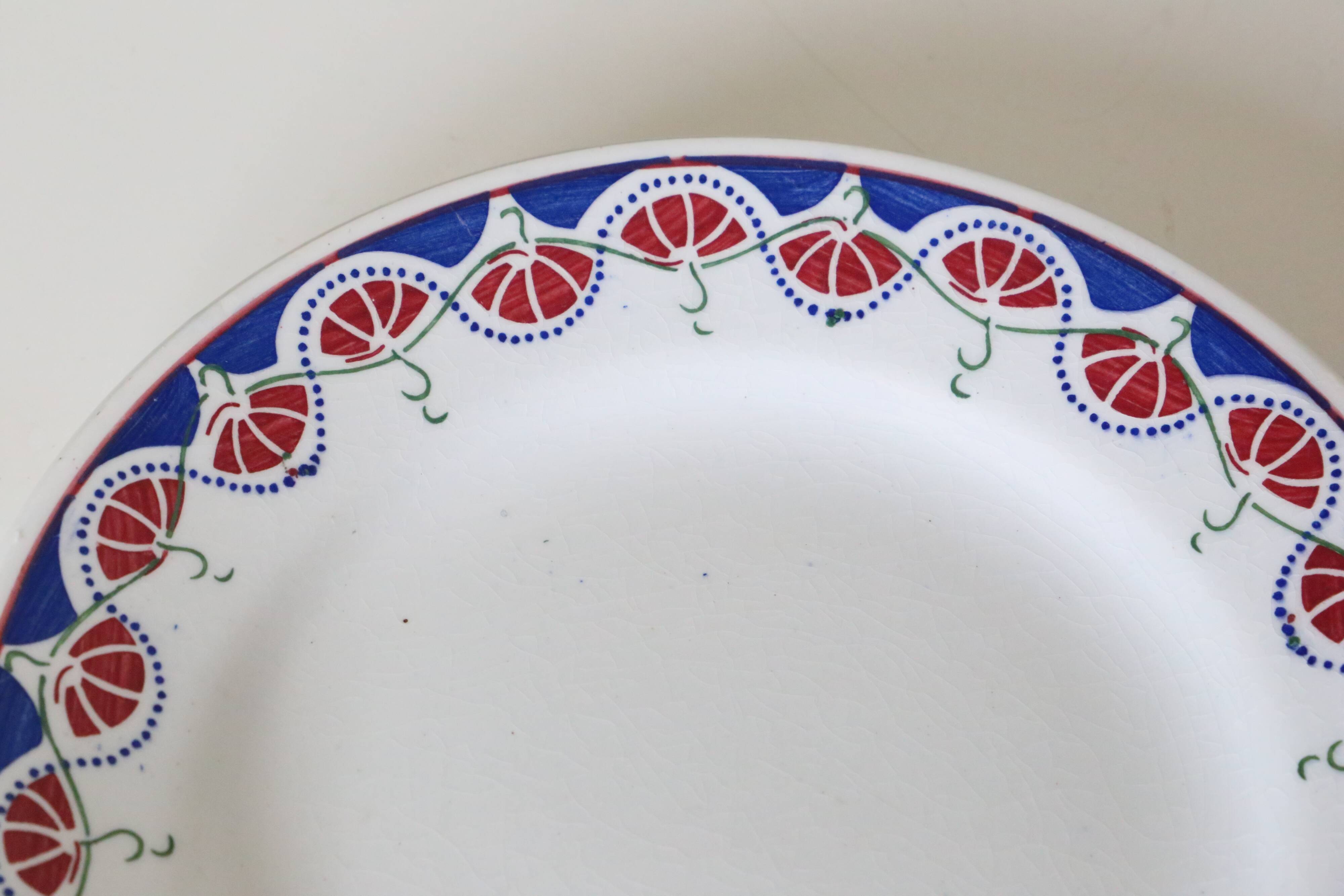 Set of 4 dessert plates, Moulin des Loups