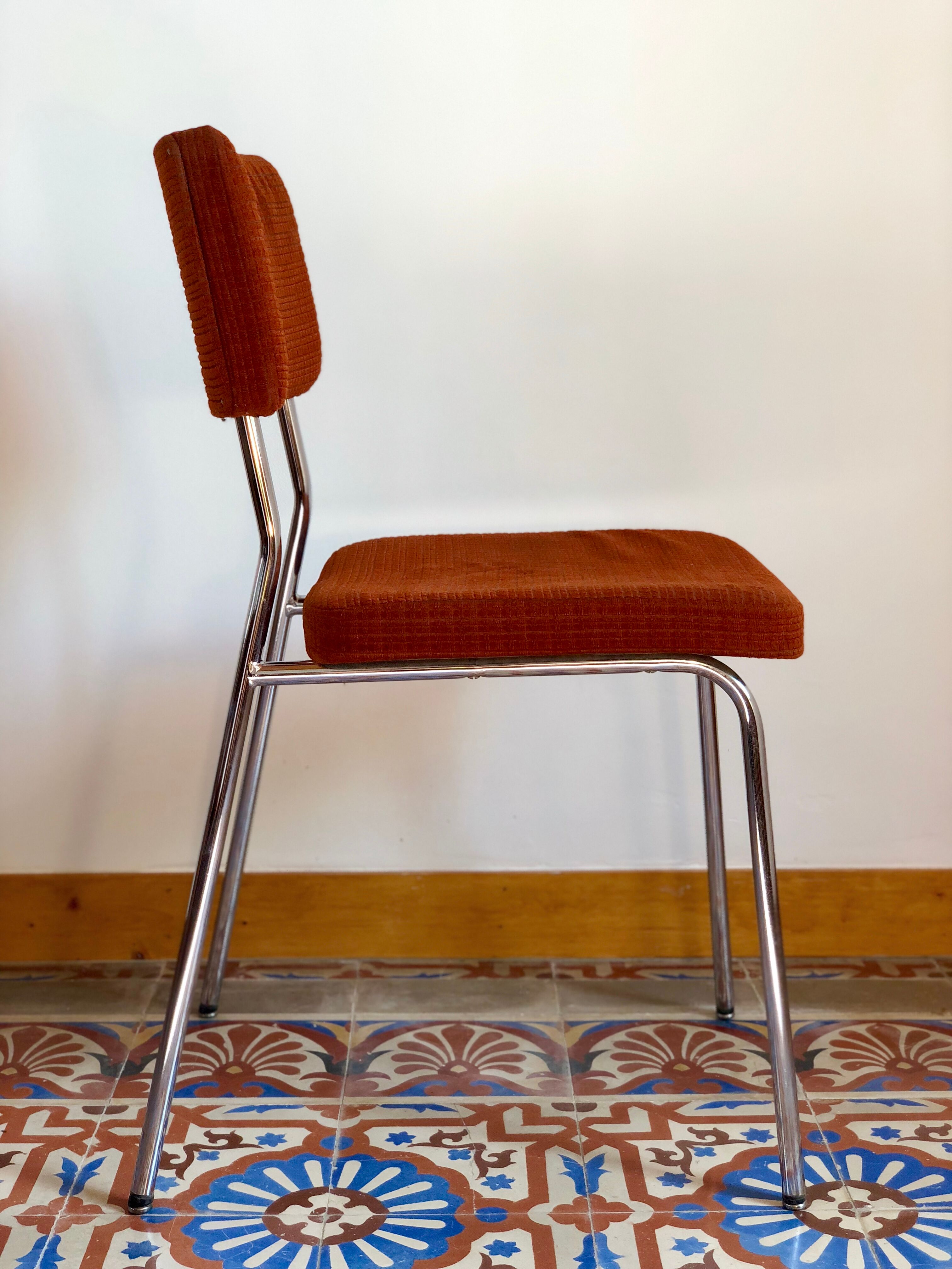 Chair fabric and chrome