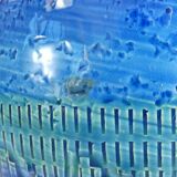 Aldo Londi ceramic ball vase Bitossi Riminu blu