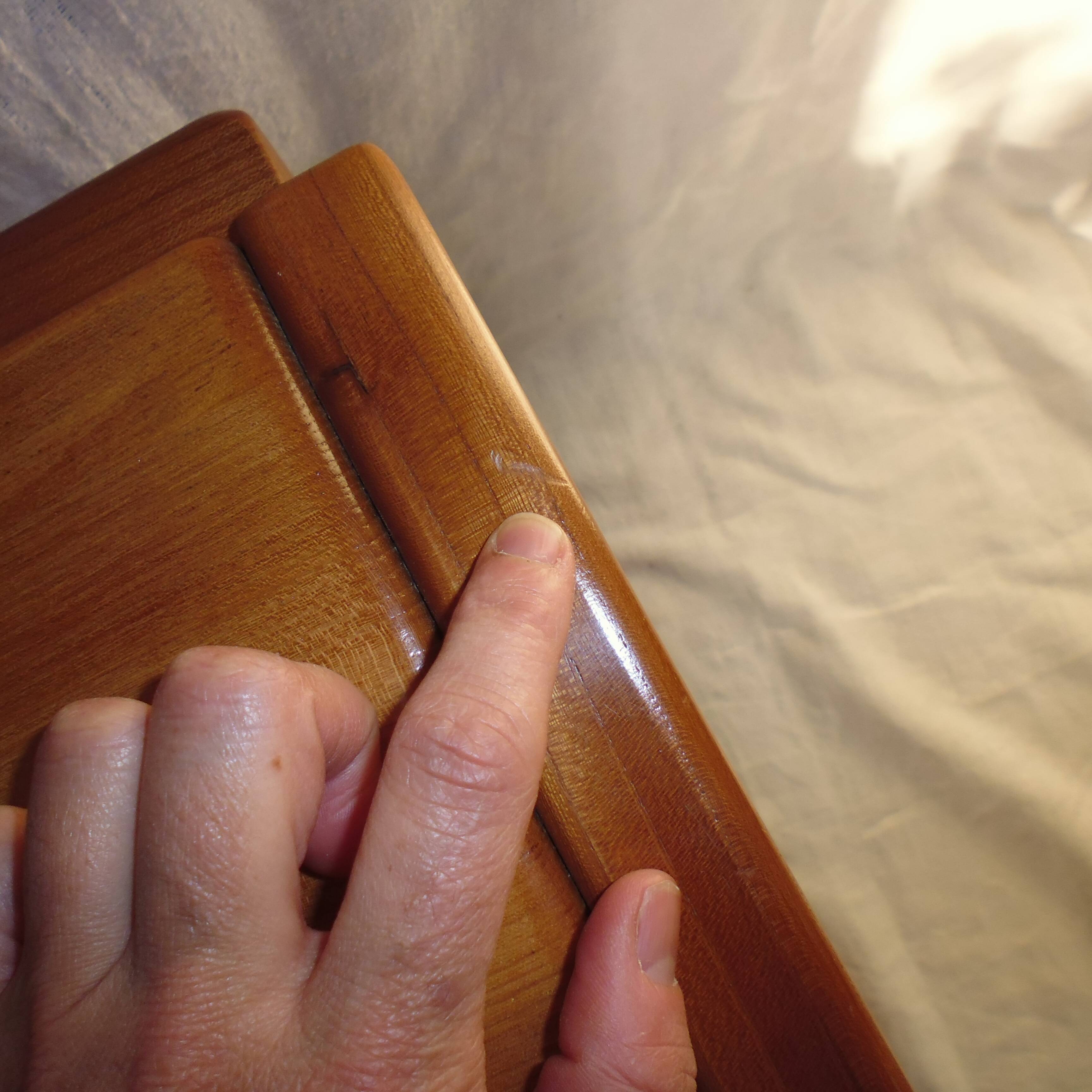 70s quality elm bedside table NF Prestige