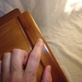 70s quality elm bedside table NF Prestige