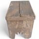 Rustic Weathered Wood Farm Stool/ Accent Table, Spain,  Early 20th-C