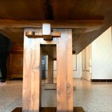 Dining table vintage solid wood refectory