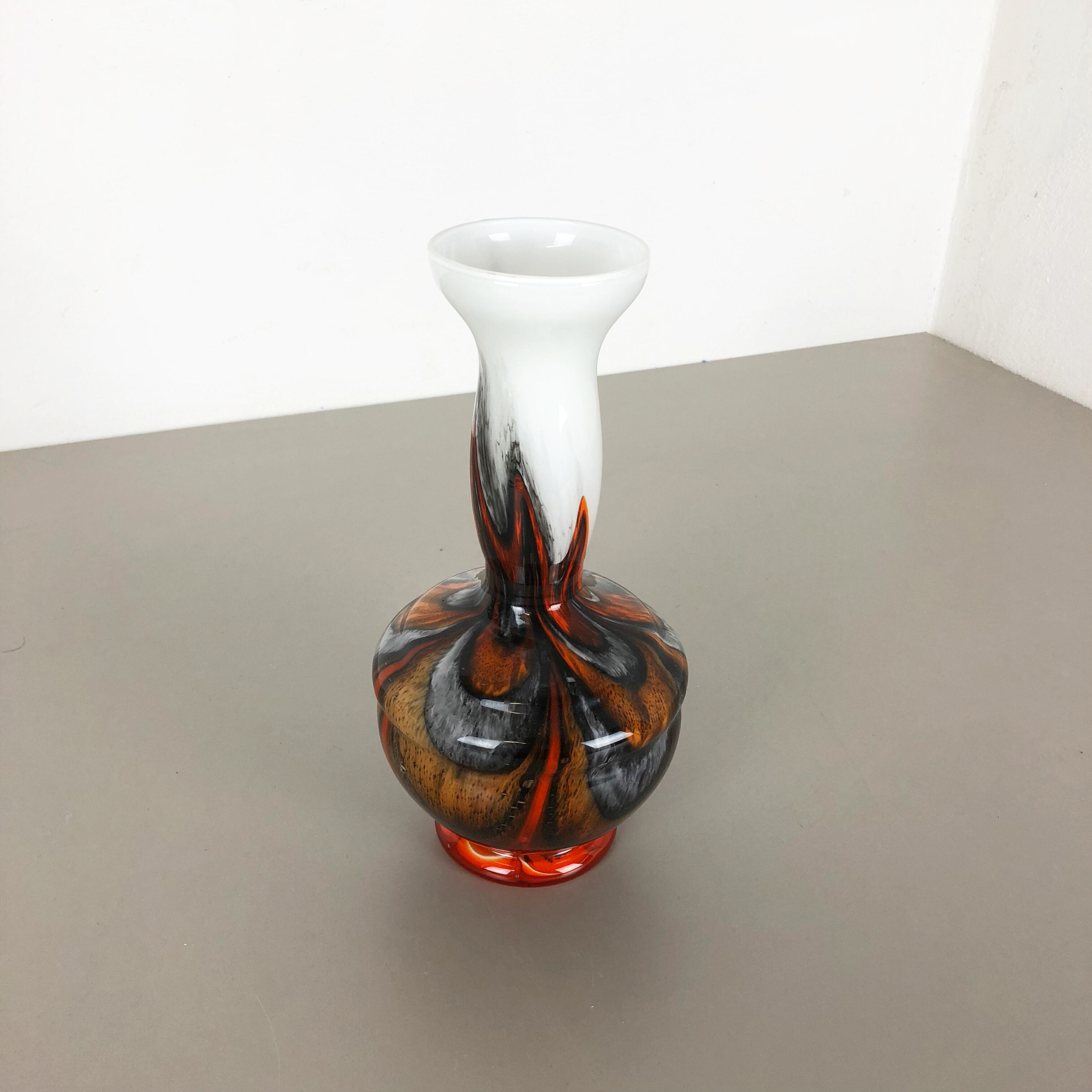 1970s opaline Florence vase designed by Carlo Moretti, Italy