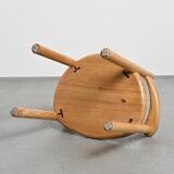 Set of 6 solid pine chairs by Rainer Daumiller, Denmark, circa 1970.