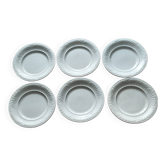 6 assiettes dessert en faïence Creil et Montereau