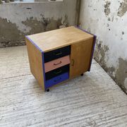 Colorful chest of drawers furniture 60s
