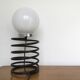 Spiral lamp or spring black and opaline vintage 1960