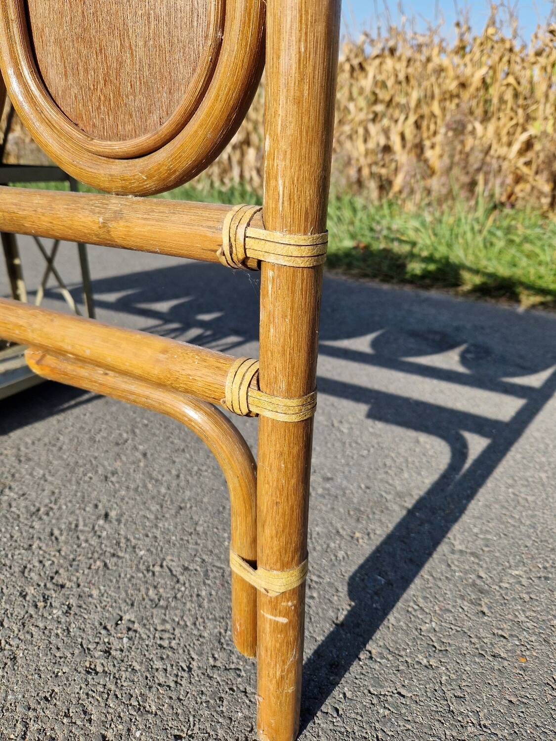 Rattan and wicker headboard