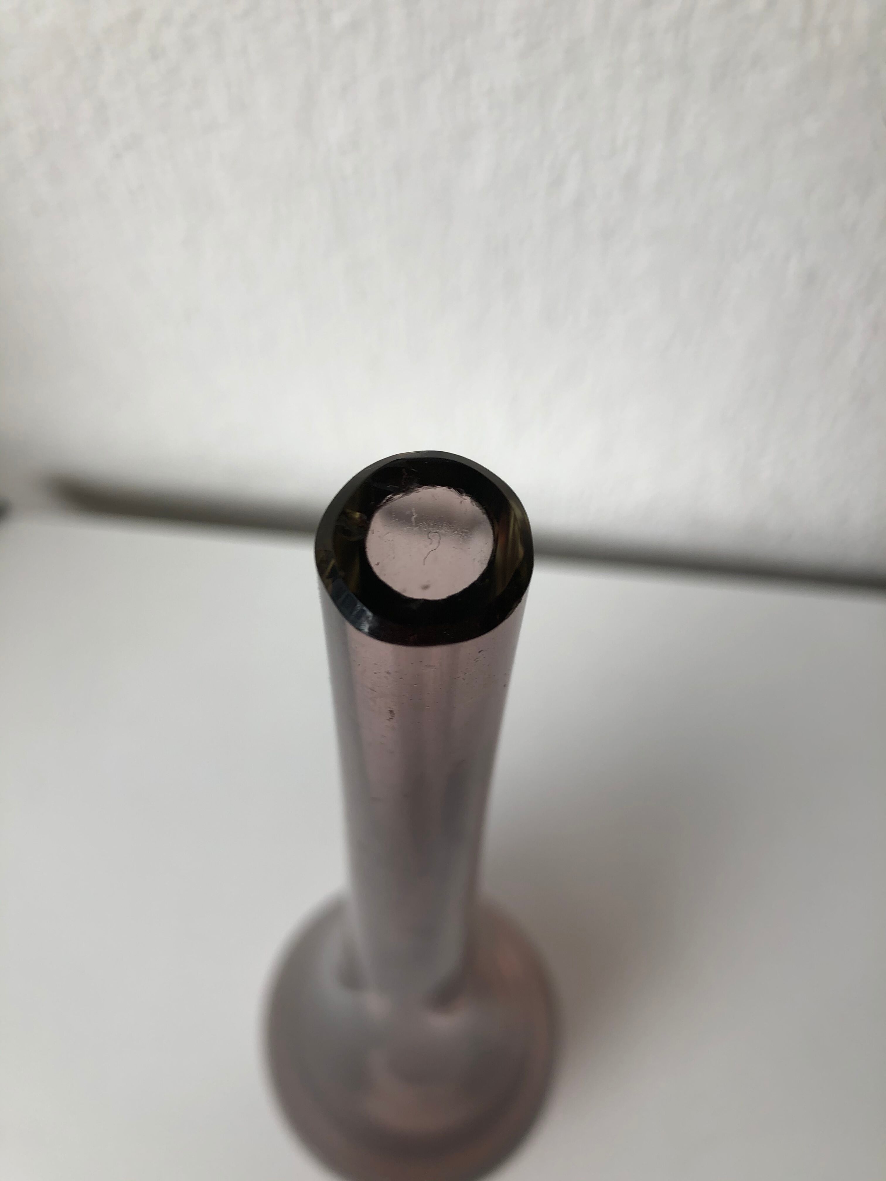 Scandinavian thick glass vase circa 1960 - 1970