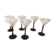 6 verre à pied noir