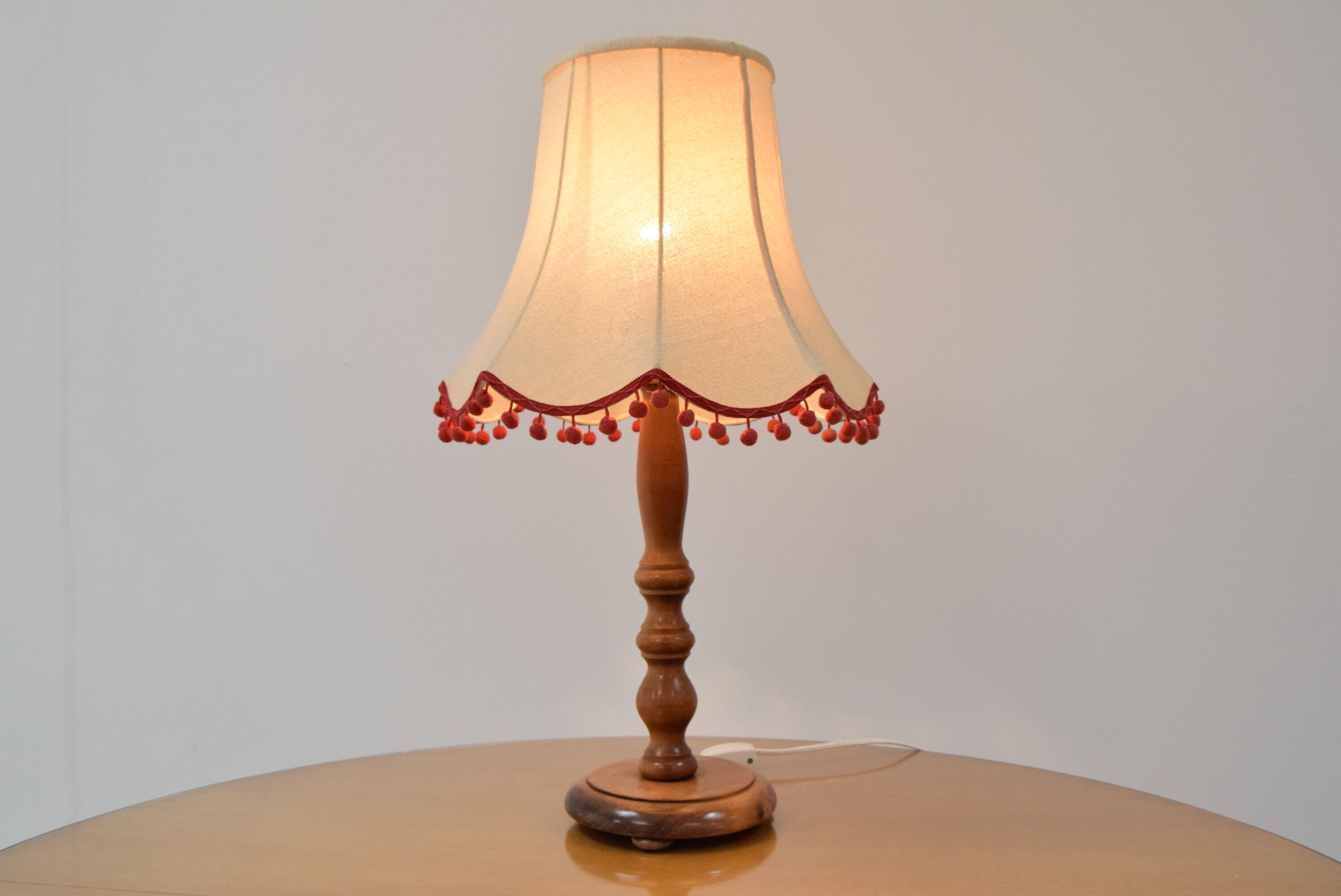 Mid-century Wood Table Lamp, 1970‘s.