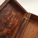 Ancient box, walnut magnifying glass box, early 20th century