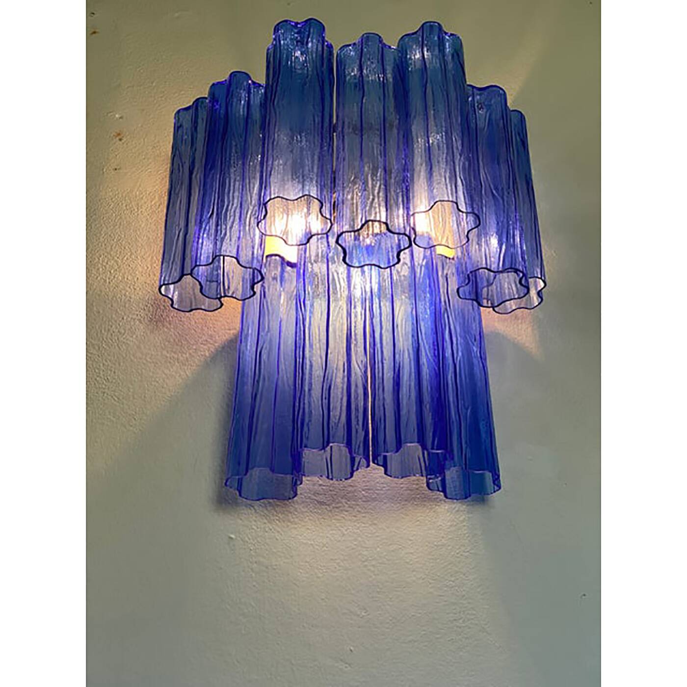 Contemporary Blue “Tronchi” Wall Sconce in Venini Style