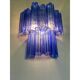 Applique murale contemporaine bleue "Tronchi" dans le style Venini