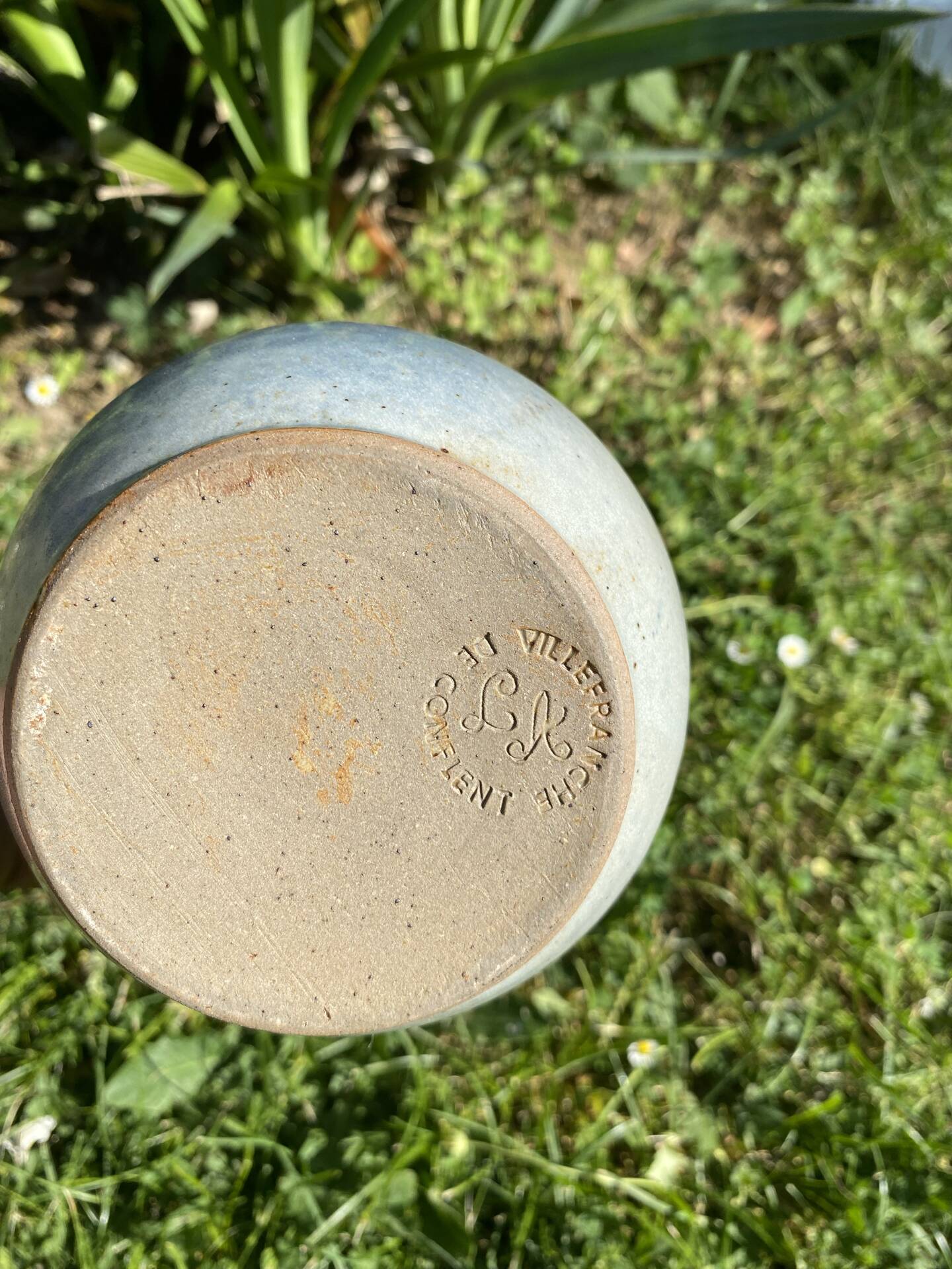 Magnifique vase artisanal en grès – Signé de Villefranche-de-Conflent