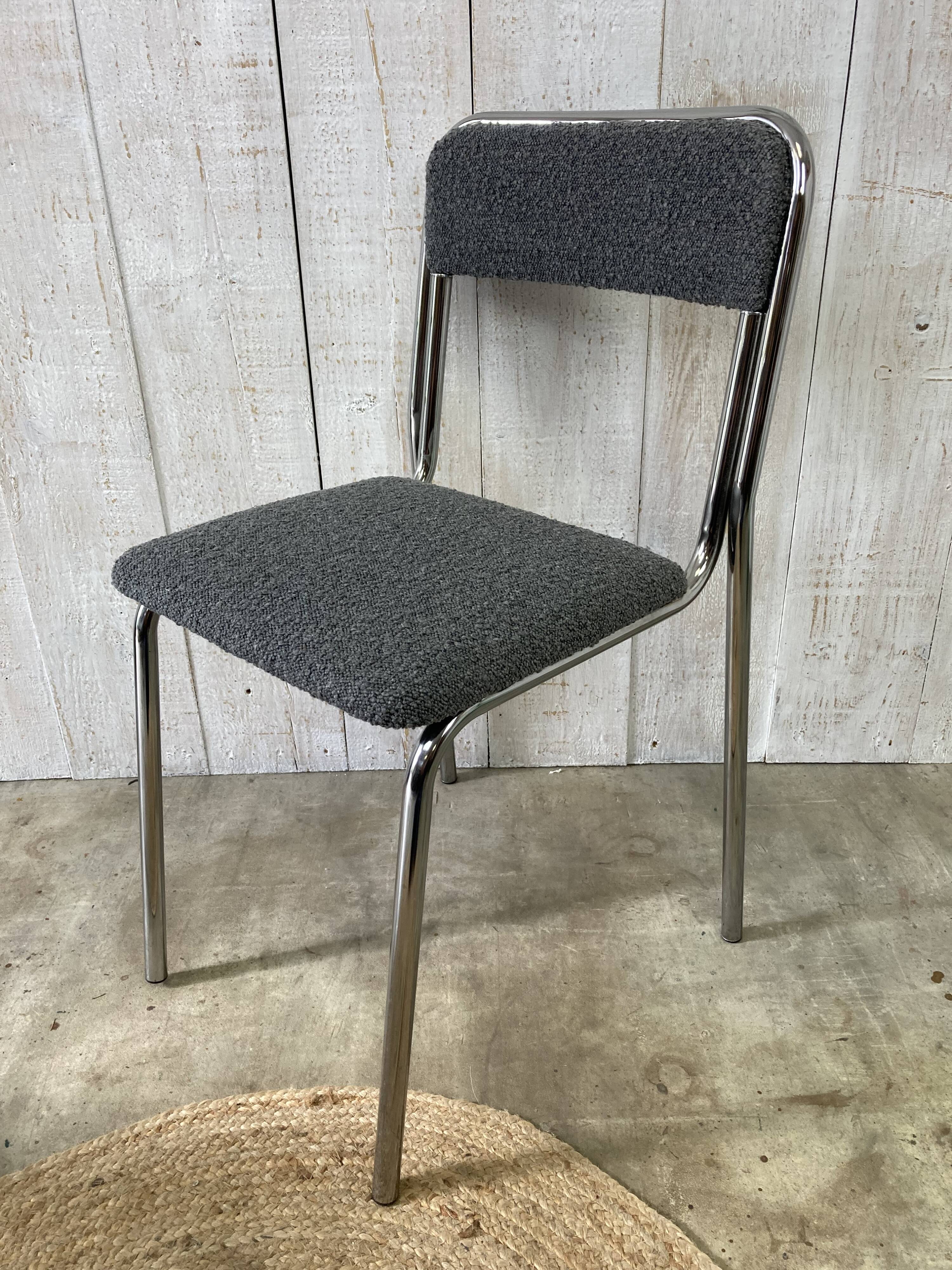 Pair of vintage chrome chairs