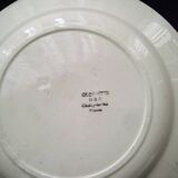 6 HBC Choisy le Roi earthenware dinner plates. Georgette model