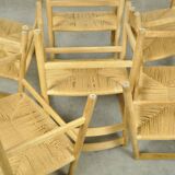 Set of six Danish oak diningchairs , CH46, by Hans J. wegner for Carl Hansen & Son, 1970s
