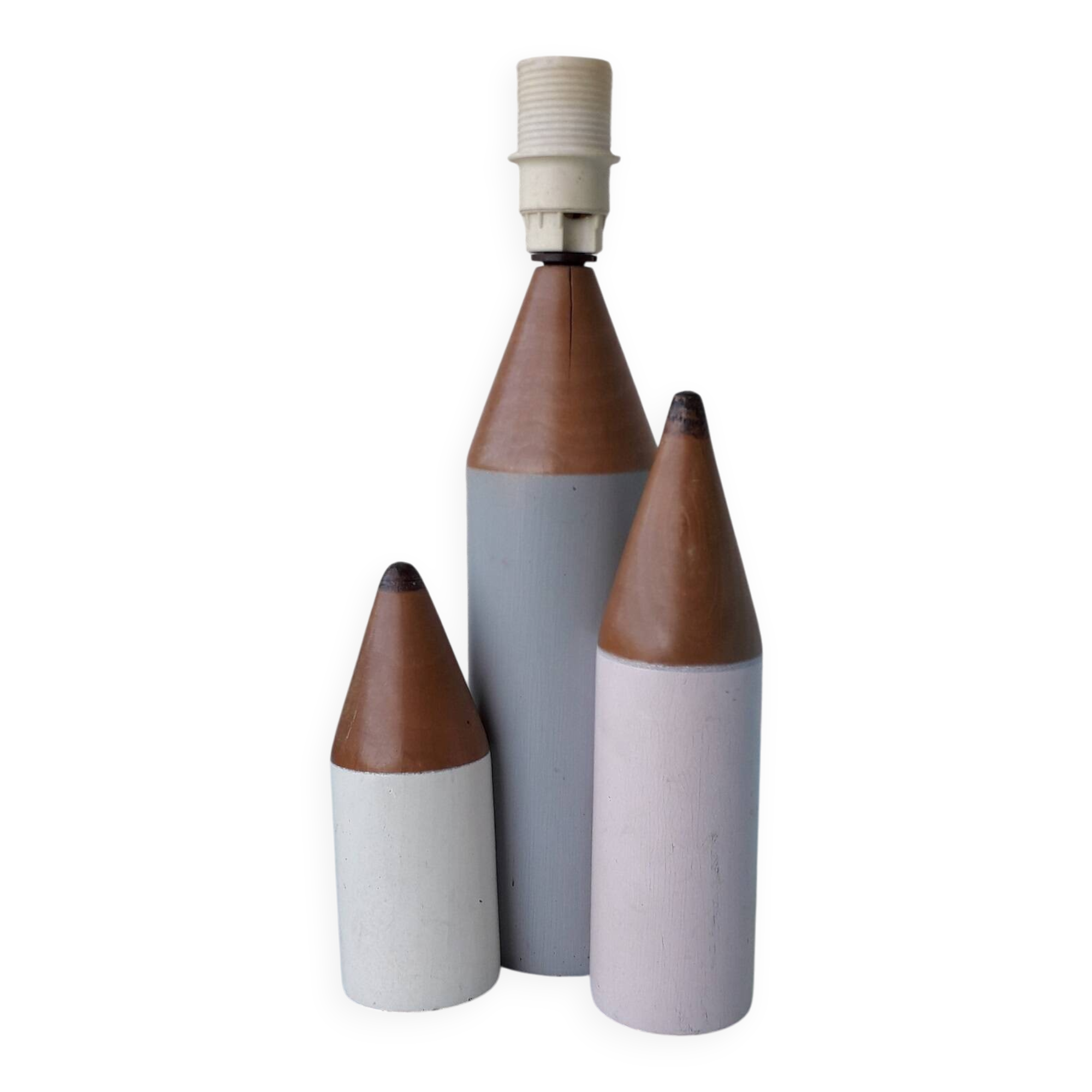 Lampe crayons en bois