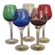 Colored stemmed glasses