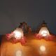 Pair of wall lights in gilded bronze, Art Nouveau